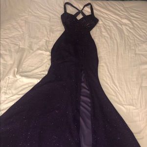 Plum sparkly dress